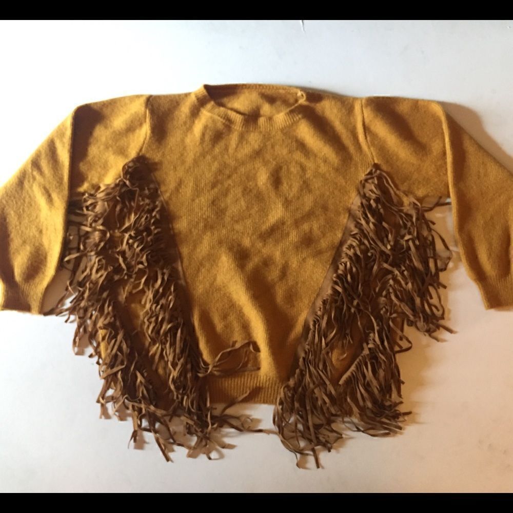 Vintage Oversized Fringe Sweater 